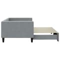 Miniatyrbillede 3 af 11: vidaXL daybed med udtræk 90x200 cm stof lysegrå