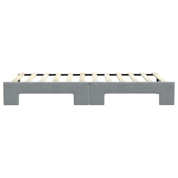 vidaXL daybed med udtræk 90x200 cm stof lysegrå