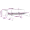Miniatyrbillede 10 af 11: vidaXL daybed med udtræk 90x200 cm stof lysegrå