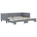 Miniatyrbillede 1 af 11: vidaXL daybed med udtræk 90x200 cm stof lysegrå