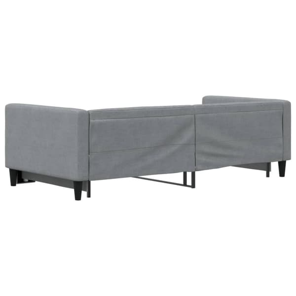 vidaXL Dagbädd utdragbar ljusgrå 90x200 cm tyg
