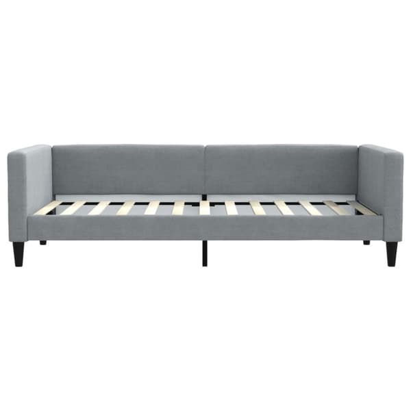 vidaXL Dagbädd utdragbar ljusgrå 90x200 cm tyg