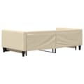 Miniatyrbillede 4 af 11: vidaXL daybed med udtræk 100x200 cm stof cremefarvet