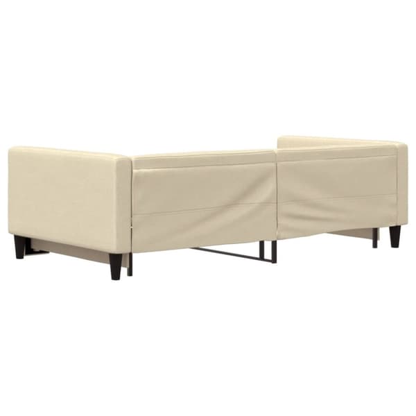 vidaXL daybed med udtræk 100x200 cm stof cremefarvet