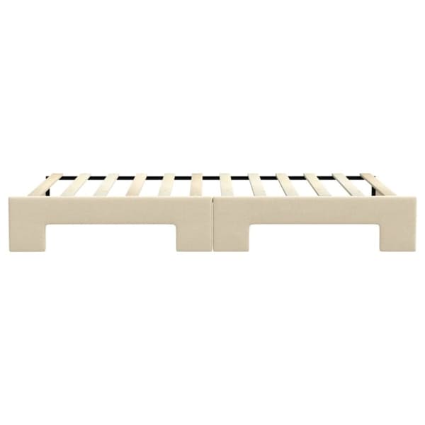 vidaXL daybed med udtræk 100x200 cm stof cremefarvet