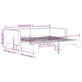 Miniatyrbillede 10 af 11: vidaXL daybed med udtræk 100x200 cm stof cremefarvet