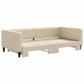Miniatyrbillede 2 af 11: vidaXL daybed med udtræk 100x200 cm stof cremefarvet