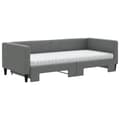 Miniatyrbillede 3 af 11: vidaXL daybed med udtræk og madras 90x200 cm stof mørkegrå