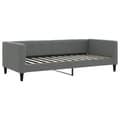 Miniatyrbillede 4 af 11: vidaXL daybed med udtræk og madras 90x200 cm stof mørkegrå