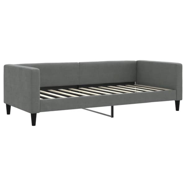 vidaXL Dagbädd utdragbar med madrasser mörkgrå 90x200 cm tyg