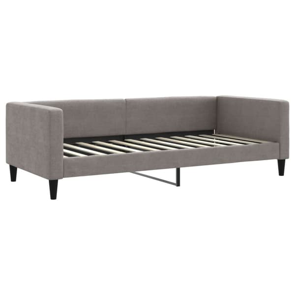 vidaXL Dagbädd utdragbar med madrasser taupe 90x200 cm tyg