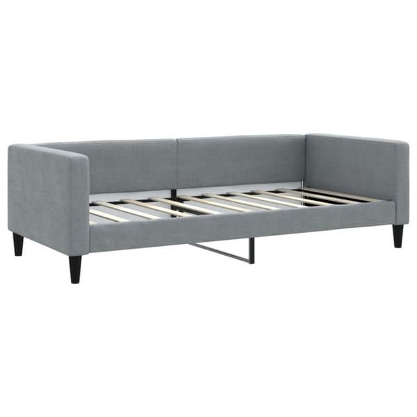 vidaXL daybed med udtræk 90x190 cm stof lysegrå