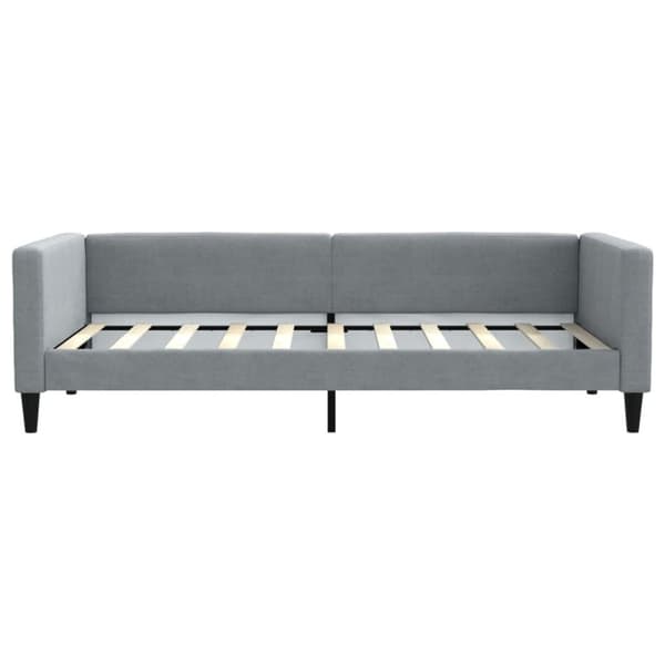 vidaXL daybed med udtræk 90x190 cm stof lysegrå