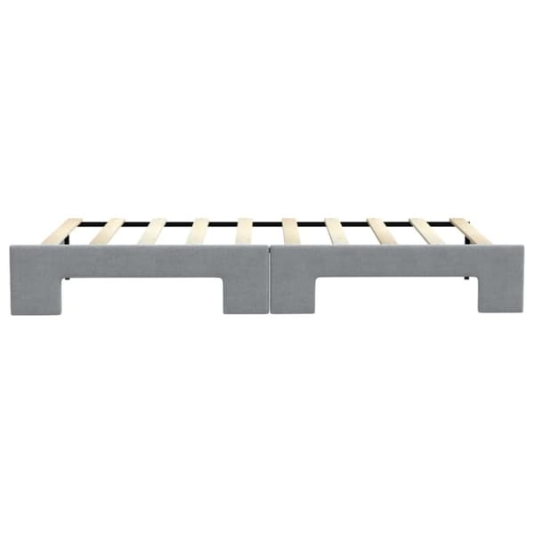 vidaXL daybed med udtræk 90x190 cm stof lysegrå