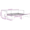 Miniatyrbillede 10 af 11: vidaXL daybed med udtræk 90x190 cm stof lysegrå