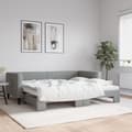 Miniatyrbillede 11 af 11: vidaXL daybed med udtræk 90x190 cm stof lysegrå