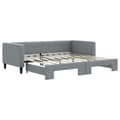 Miniatyrbillede 1 af 11: vidaXL daybed med udtræk 90x190 cm stof lysegrå