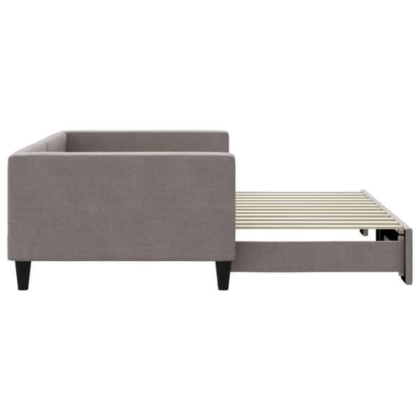 vidaXL daybed med udtræk 100x200 cm stof gråbrun