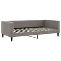 Miniatyrbillede 5 af 11: vidaXL daybed med udtræk 100x200 cm stof gråbrun