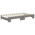 Miniatyrbillede 7 af 11: vidaXL daybed med udtræk 100x200 cm stof gråbrun