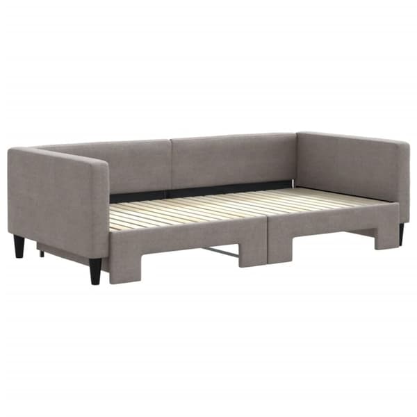 vidaXL daybed med udtræk 100x200 cm stof gråbrun