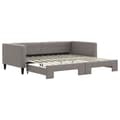 Miniatyrbillede 1 af 11: vidaXL daybed med udtræk 100x200 cm stof gråbrun