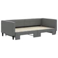 Miniatyrbillede 3 af 11: vidaXL daybed med udtræk 90x190 cm stof mørkegrå