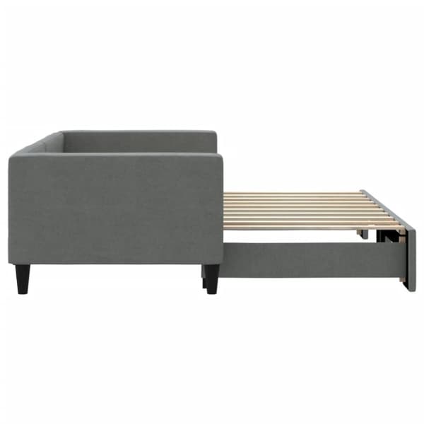 vidaXL daybed med udtræk 90x190 cm stof mørkegrå