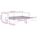 Miniatyrbillede 11 af 11: vidaXL daybed med udtræk 90x190 cm stof mørkegrå