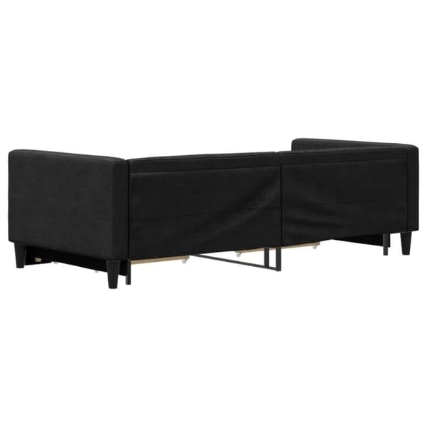vidaXL daybed med udtræk og skuffer 80x200 cm stof sort