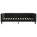 Miniatyrbillede 6 af 11: vidaXL daybed med udtræk og skuffer 80x200 cm stof sort
