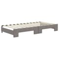 Miniatyrbillede 4 af 11: vidaXL daybed med udtræk og madras 100x200 cm stof gråbrun