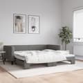 Miniatyrbillede 11 af 11: vidaXL daybed med udtræk 100x200 cm stof mørkegrå