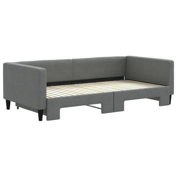 vidaXL daybed med udtræk 100x200 cm stof mørkegrå