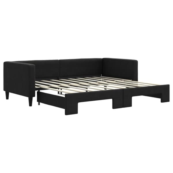 vidaXL daybed med udtræk 90x190 cm stof sort
