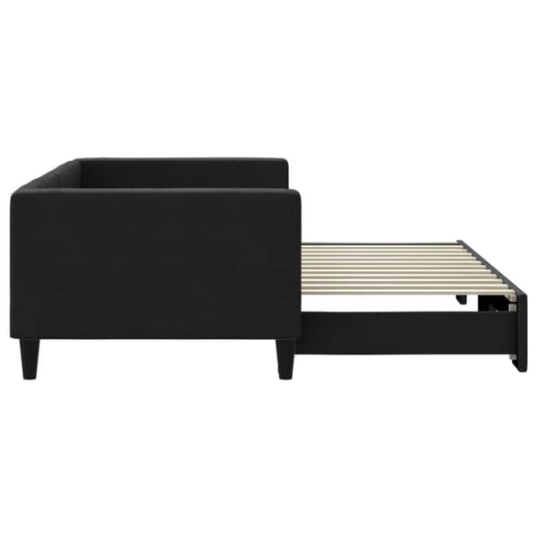 vidaXL daybed med udtræk 90x200 cm stof sort