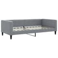 Miniatyrbillede 5 af 11: vidaXL daybed med udtræk og madras 100x200 cm stof lysegrå