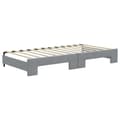 Miniatyrbillede 6 af 11: vidaXL daybed med udtræk og madras 100x200 cm stof lysegrå