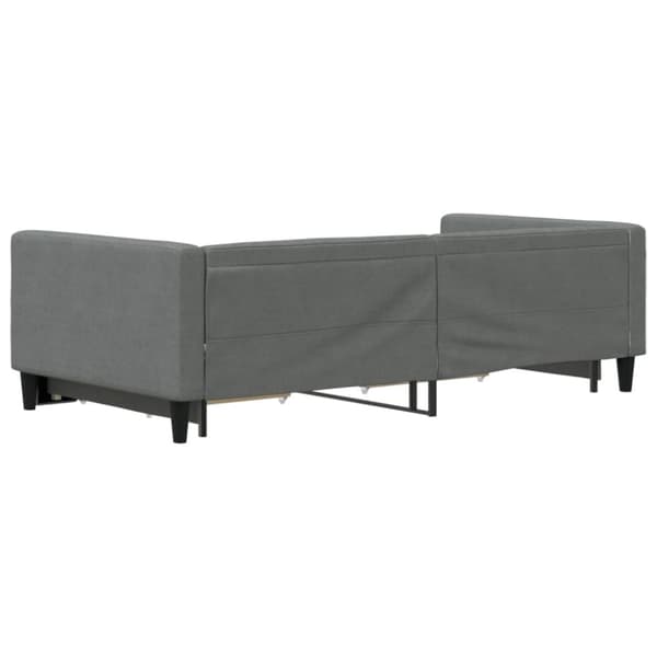 vidaXL Dagbädd utdragbar med lådor mörkgrå 100x200 cm tyg