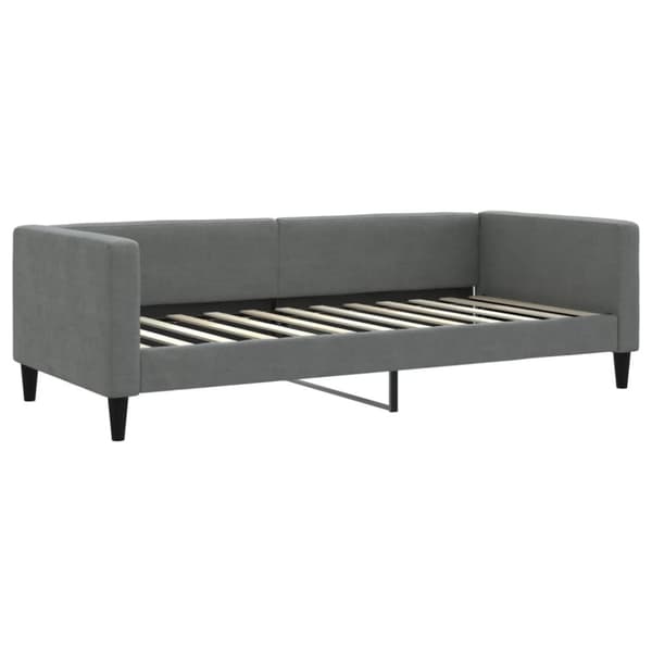 vidaXL Dagbädd utdragbar med lådor mörkgrå 100x200 cm tyg