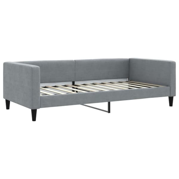 vidaXL Dagbädd utdragbar ljusgrå 100x200 cm tyg