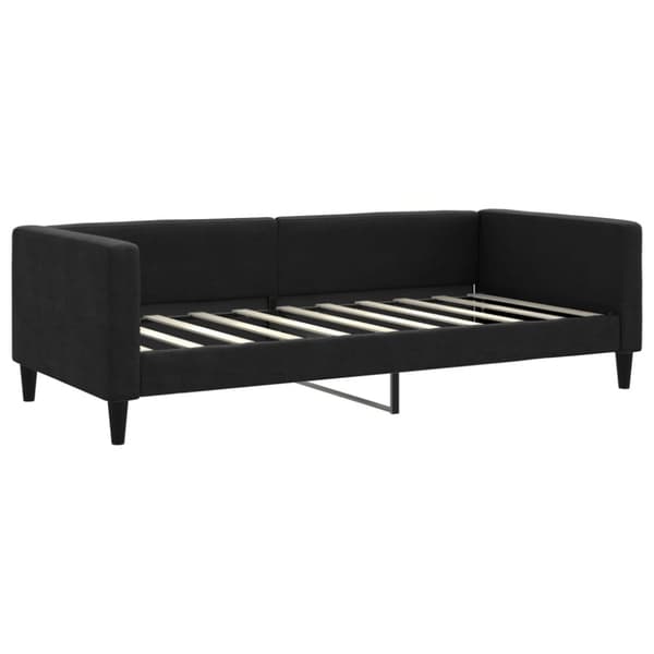 vidaXL Dagbädd med extrabädd och madrasser svart 90x190 cm tyg