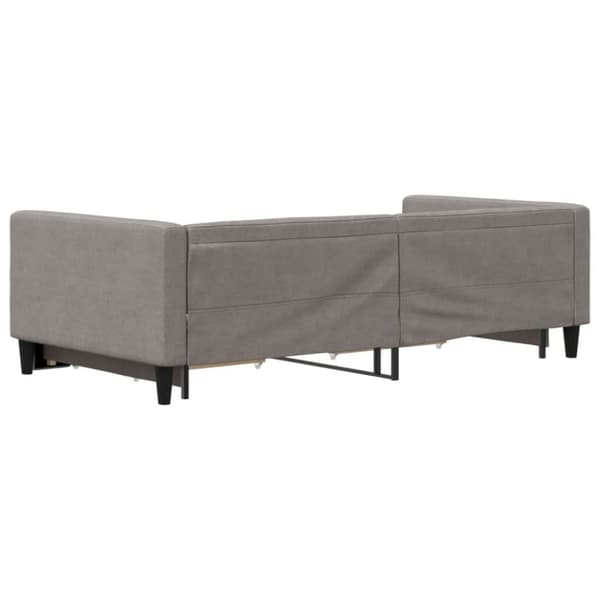 vidaXL daybed med udtræk og skuffer 100x200 cm stof gråbrun