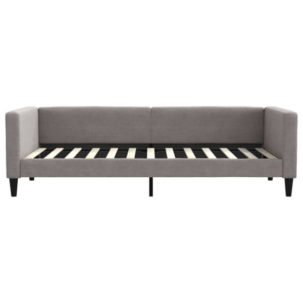 vidaXL daybed med udtræk og skuffer 100x200 cm stof gråbrun