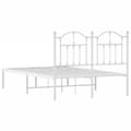 Miniatyrbilde 7 av 9: vidaXL Sengeramme i metall med hodegavl hvit 120x200 cm