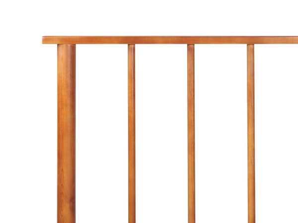 Lys fyrretræsramme seng 180 x 200 cm med lamelhovedgærde dobbeltseng minimalistisk rustik stil