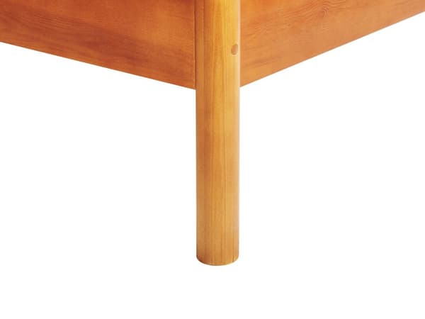 Lys fyrretræsramme seng 180 x 200 cm med lamelhovedgærde dobbeltseng minimalistisk rustik stil