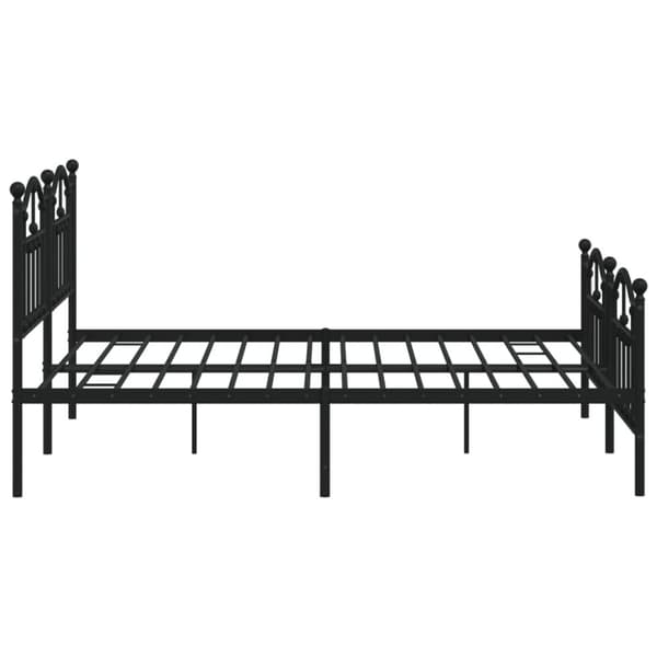 vidaXL Metallisängynrunko ilman patjaa päätylevy musta 180x200 cm