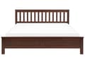 Miniatyrbillede 4 af 11: Seng med ramme mørkt træ træramme 180 x 200 cm lavt hovedgærde minimalistisk traditionelt design