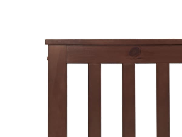 Seng med ramme mørkt træ træramme 180 x 200 cm lavt hovedgærde minimalistisk traditionelt design